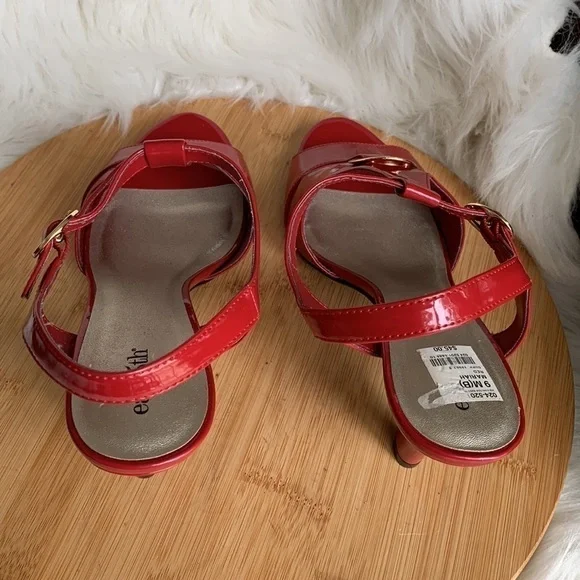 East 5th | Red Mariah Patent Leather Strappy Open Toe Heels NWT 9M - Picture 11 of 17